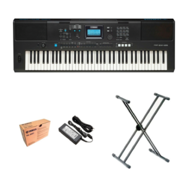 Teclado Organeta Yamaha 6 Octavas Psr-ew425 Adaptador + Base